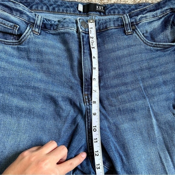 Kut from the Kloth Distressed Denim High Rise Ankle Jeans Size 18W - Picture 9 of 11